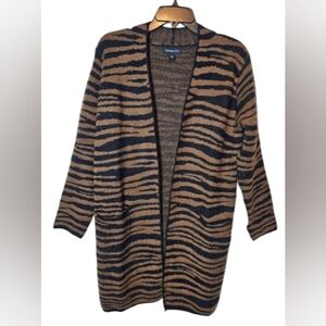 Fortune + Ivy Women's Tiger Stripe Cardigan Sweater Size Large NWOT